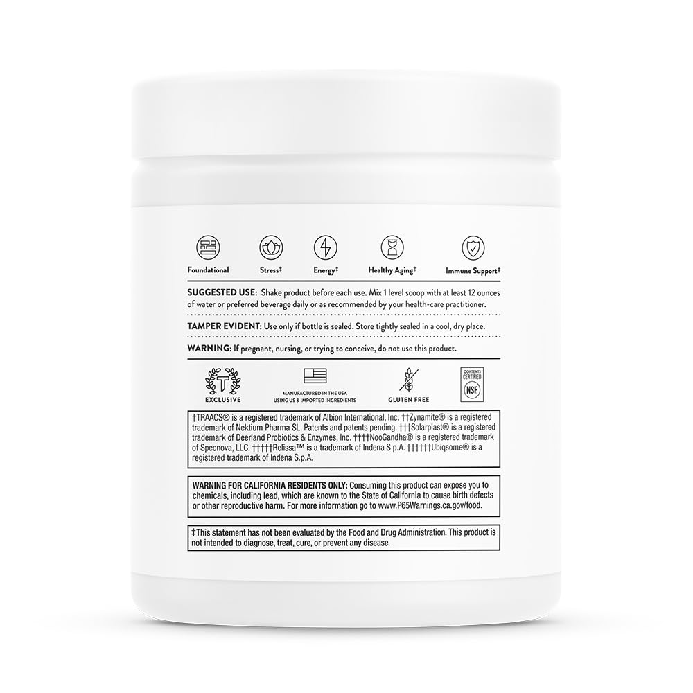 THORNE Daily Greens Plus – Comprehensive Greens Powder with Matcha & Adaptogens | Mint, 7.3 oz