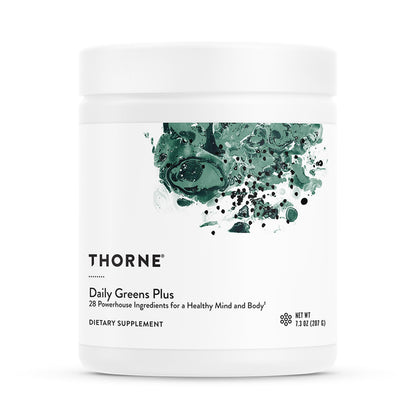 THORNE Daily Greens Plus – Comprehensive Greens Powder with Matcha & Adaptogens | Mint, 7.3 oz