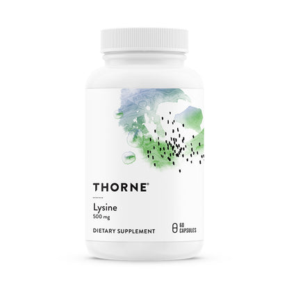 THORNE Lysine 500 mg – Essential Amino Acid for Skin Health, Immune Function & Energy | 60 Servings