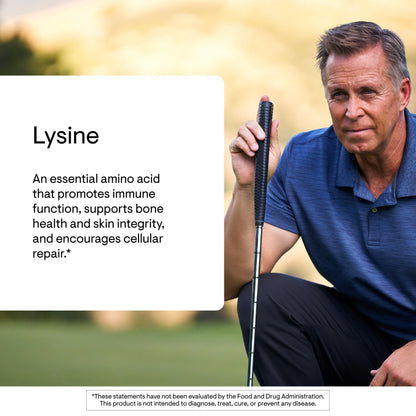 THORNE Lysine 500 mg – Essential Amino Acid for Skin Health, Immune Function & Energy | 60 Servings