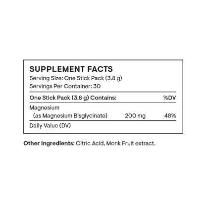 THORNE Magnesium Bisglycinate Powder – Restful Sleep, Muscle Relaxation, Heart Health & Metabolism Support | NSF Certified for Sport | 30 Servings | 0.13 Oz per Stick Pack
