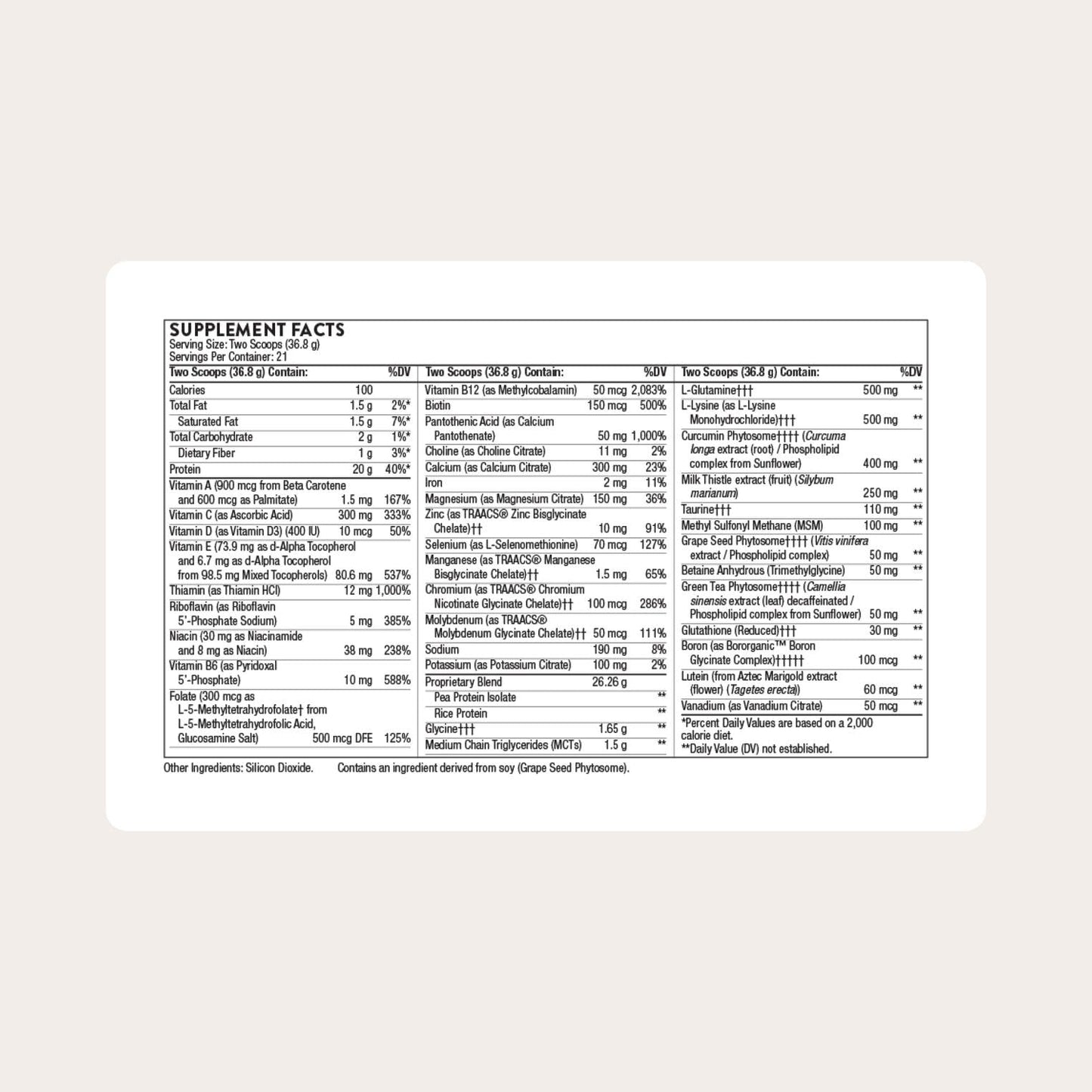 THORNE MediClear Plus – Foundational Support with Rice & Pea Protein, Multivitamin-Mineral Profile (27.2 oz)