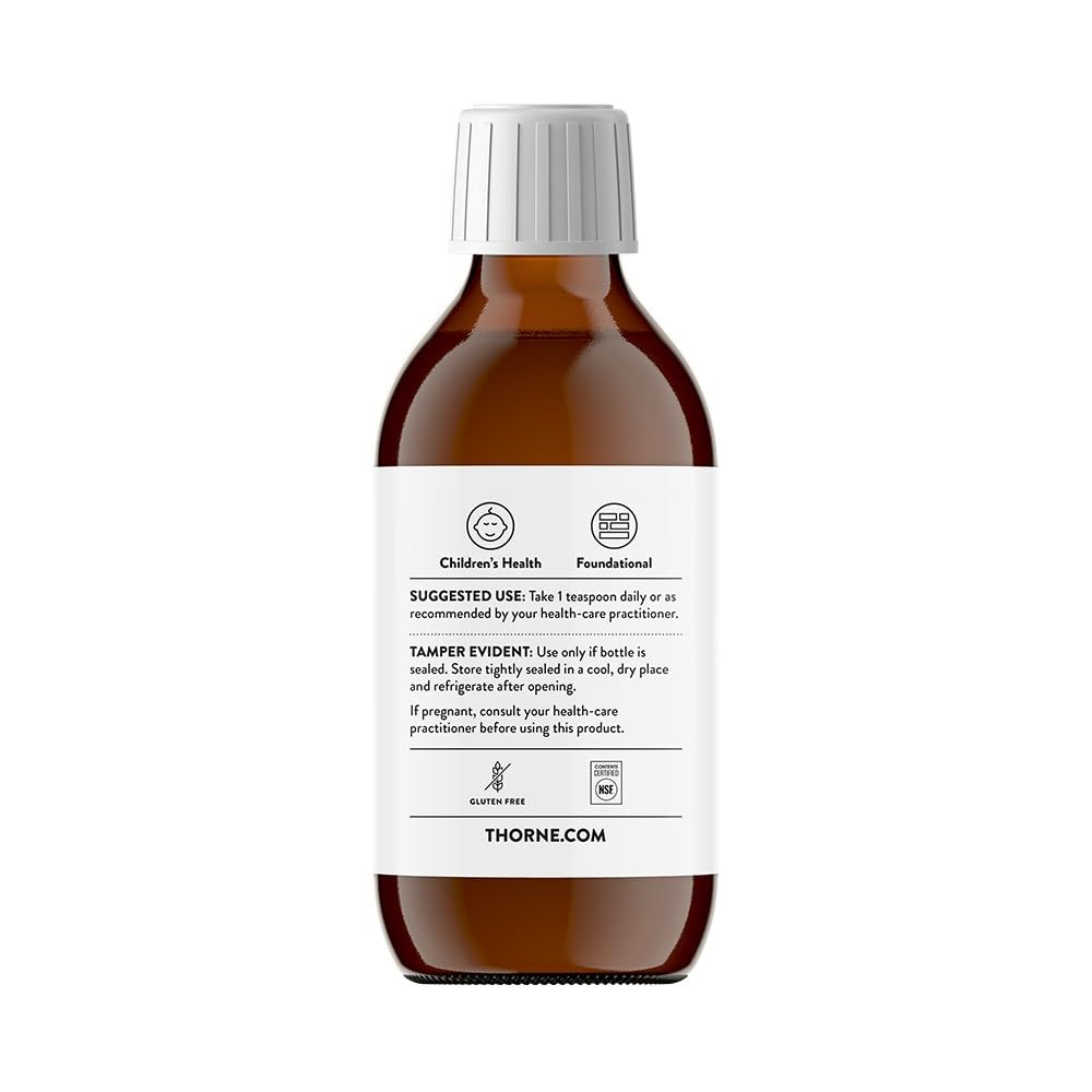 THORNE Omega Superb - Easy Dosing Fish Oil Liquid with EPA & DHA, Lemon Berry, 6.76 fl oz