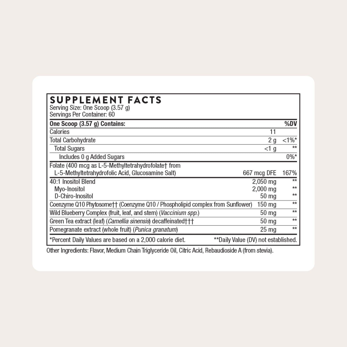 THORNE Ovarian Care – Inositol, CoQ10 & Polyphenols for Women’s Health – Mixed Berry, 7.55 oz, 60 Servings