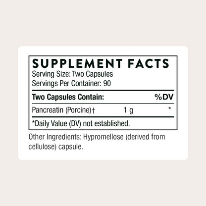 THORNE Pancreatic Enzymes (Dipan-9) – Digestive Support & Nutrient Absorption, 180 Capsules (90 Servings)
