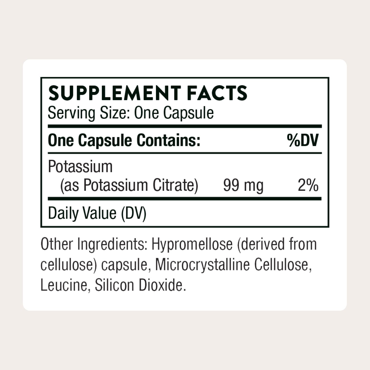 THORNE Potassium Citrate - Highly Absorbable Potassium Supplement | 90 Capsules