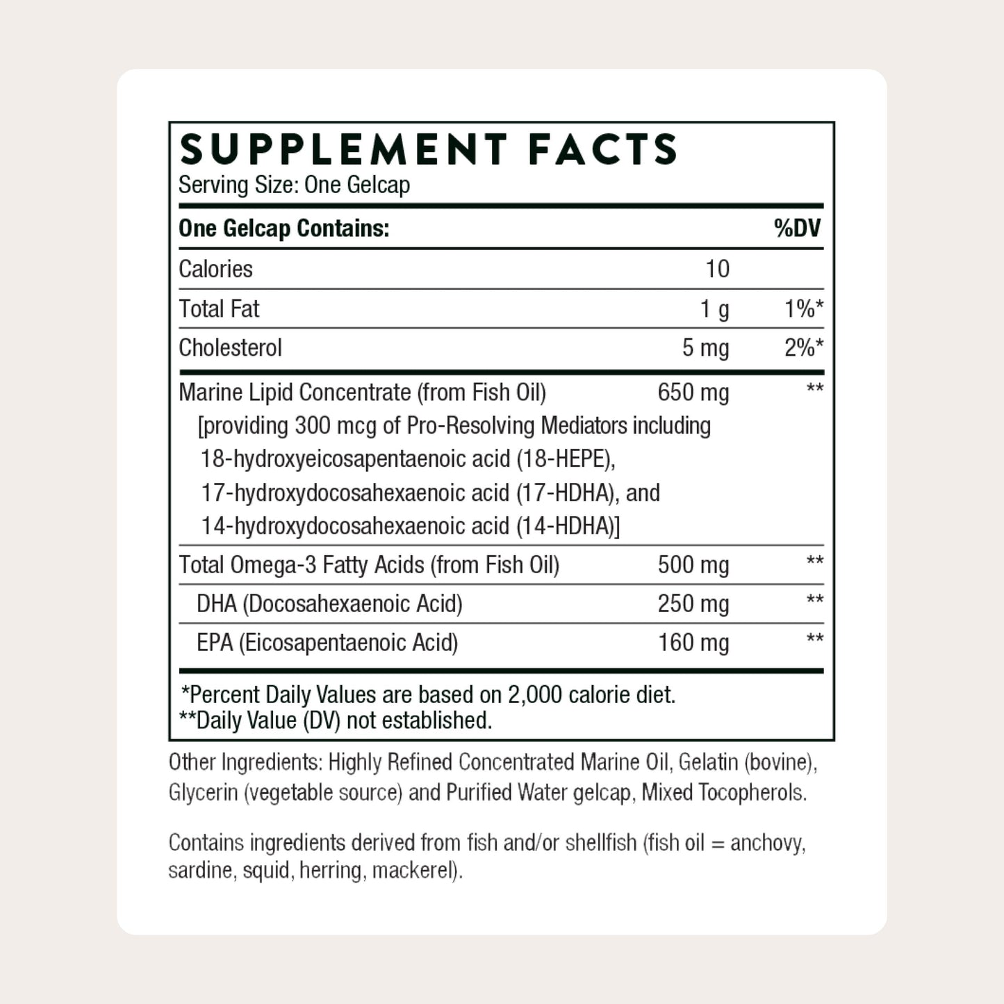 THORNE Pro-Resolving Mediators - Balanced Immune Response & Brain Structure, 60 Gelcaps