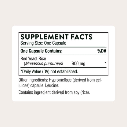 THORNE Red Yeast Rice 900mg – Gluten-Free Cholesterol Support Supplement | 120 Capsules
