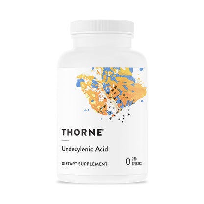 THORNE Undecylenic Acid 250 mg – Supports Gut & Vaginal Flora, Gluten Free • 250 Gelcaps, 50 Servings