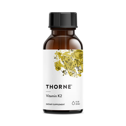 THORNE Vitamin K2 Liquid (1 mg/Drop) – Heart & Bone Support, Gluten/Dairy/Soy Free | 1 Fl Oz