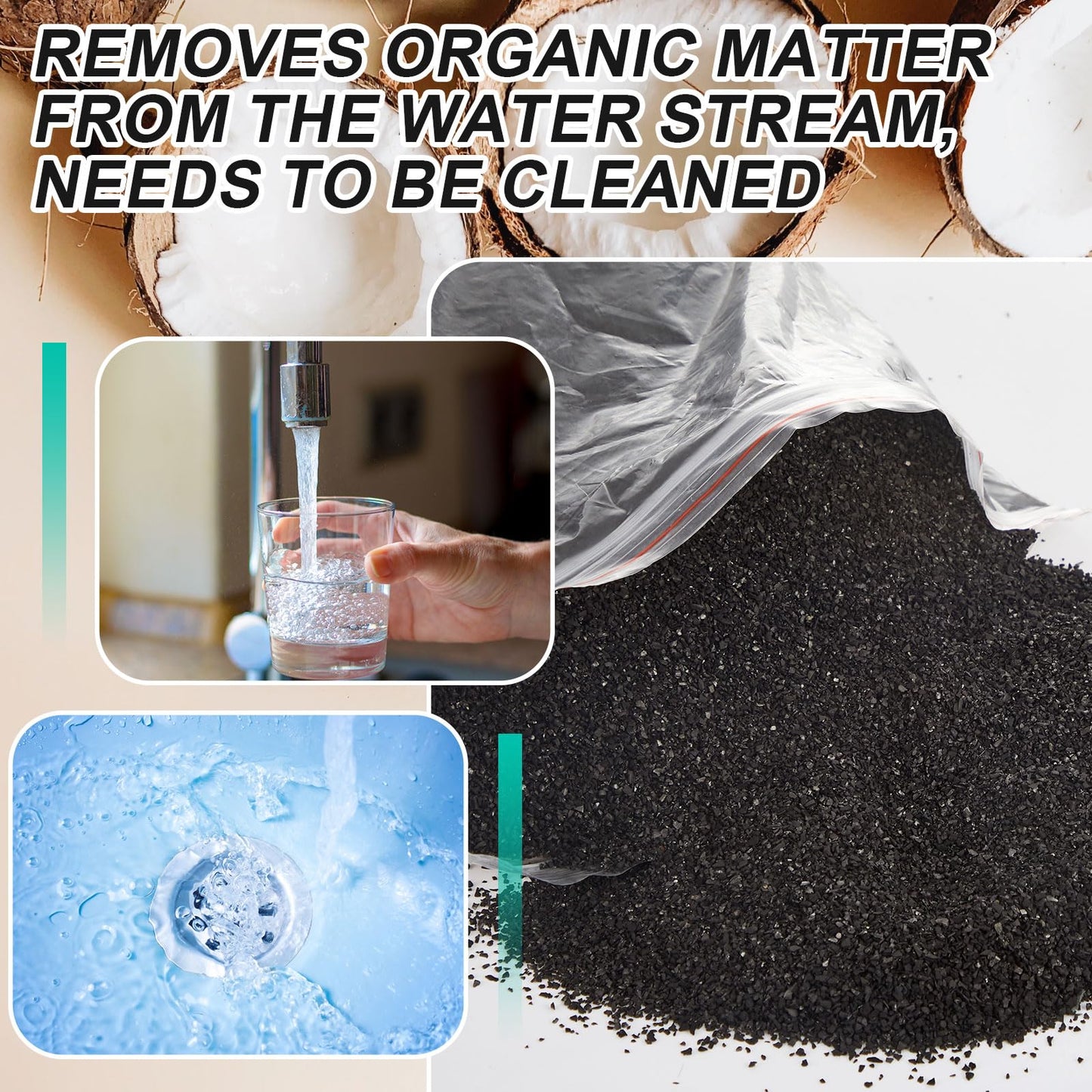 Threlaco 10lbs Activated Charcoal Powder — GAC Pellets for Water & Air Filtration