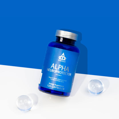 Thrivous Alpha Neuroprotector - Brain Support Nootropic Supplement with Acetyl L-Carnitine, Alpha GPC, R-Alpha Lipoic Acid, Ginkgo Biloba - 120 Vegan Capsules