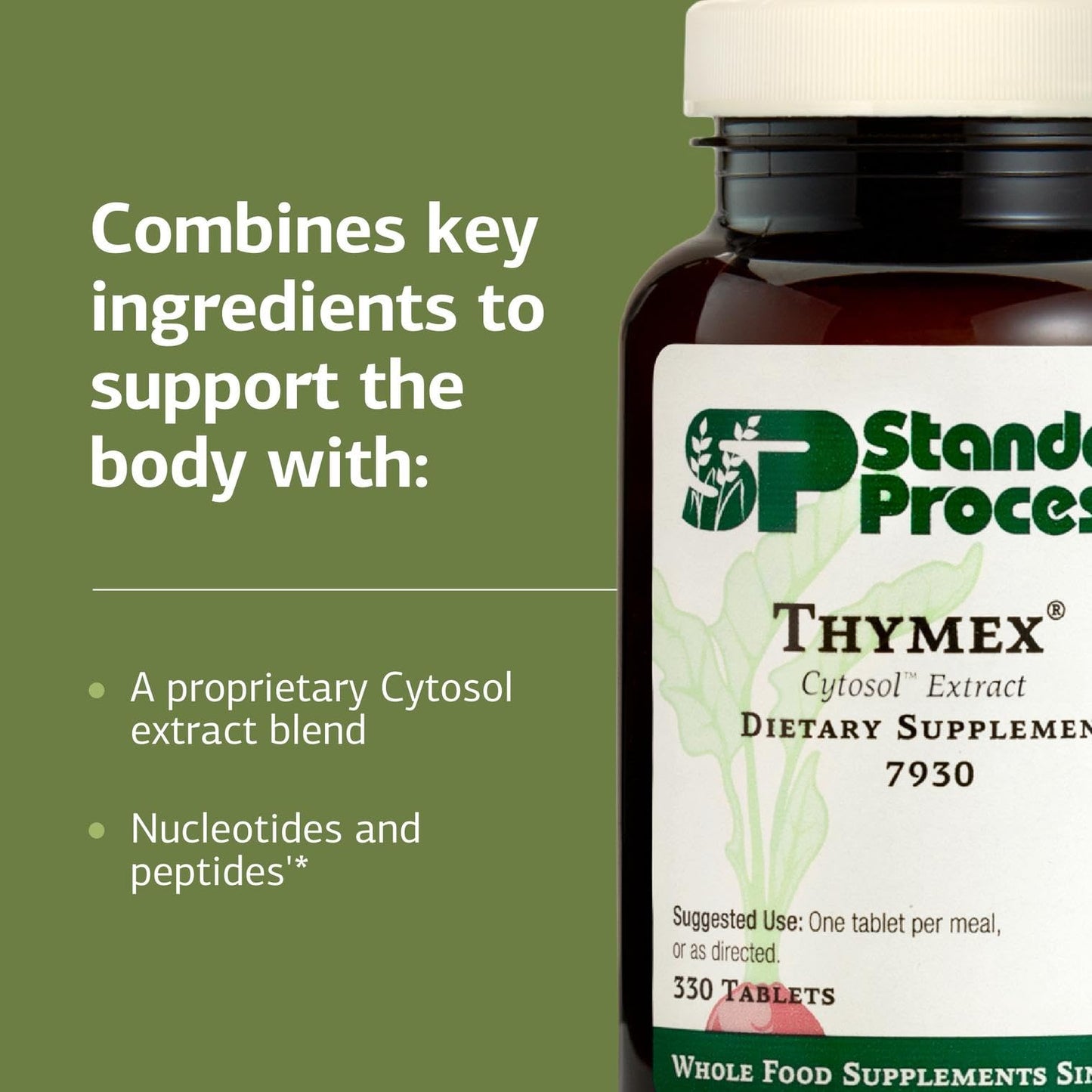 Standard Process Thymex Cytosol Extract – Immune Support, Gluten-Free (330 Tablets)