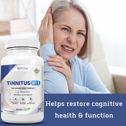 Tinnitus 911 — All-Natural Tinnitus Relief Supplement for Ringing, Hissing, and Buzzing
