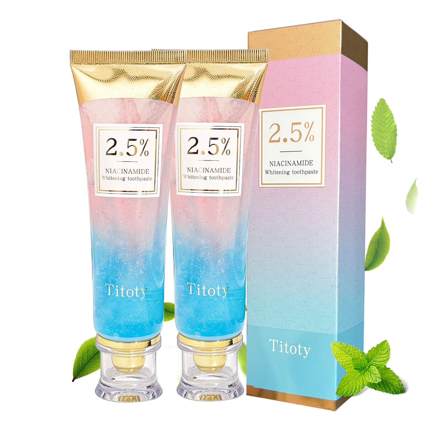 Titoty 2pcs Niacinamide Whitening Toothpaste – 2.5% Niacinamide