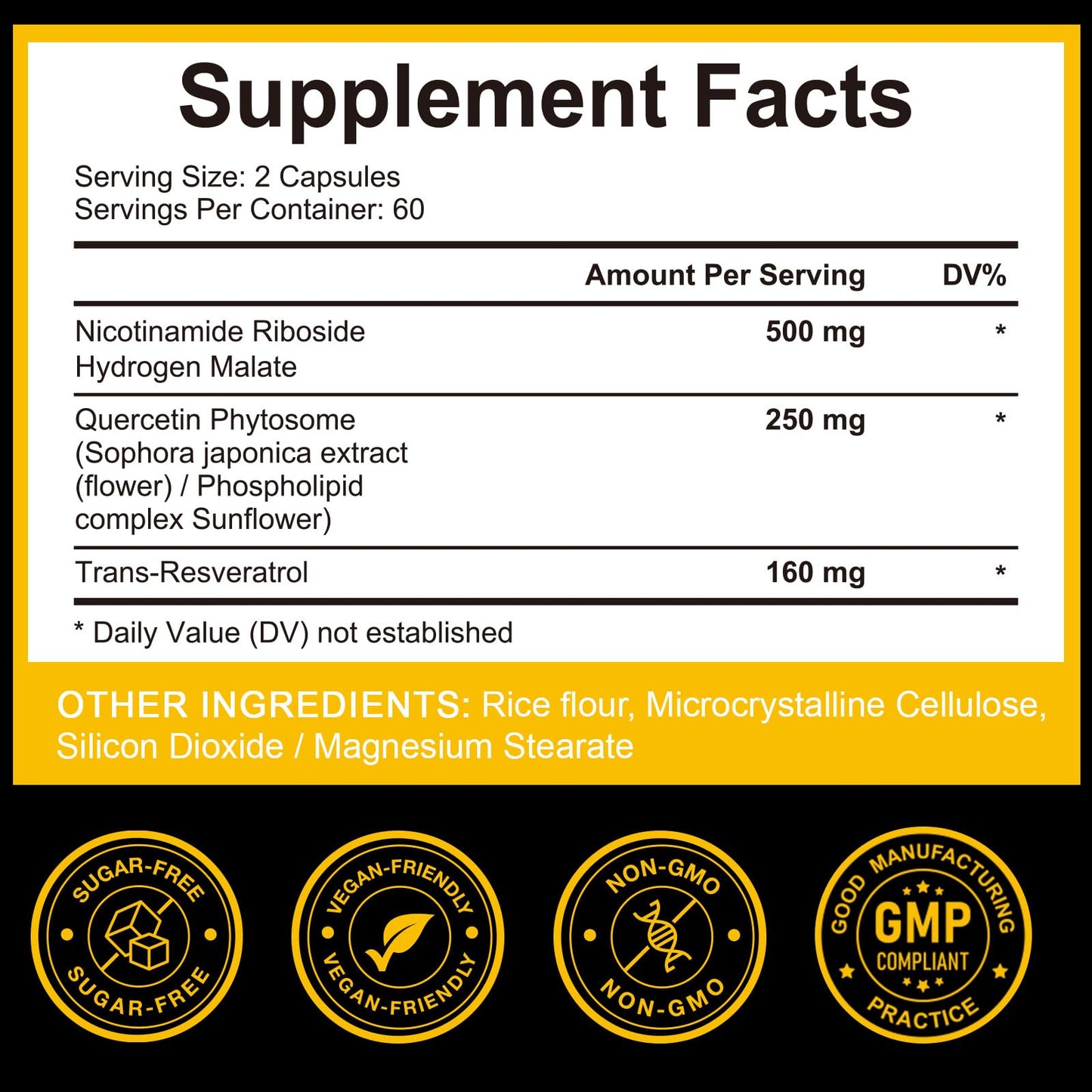 TKTALKER NAD Supplement 910mg NR with Resveratrol & Quercetin | Anti-Aging, Energy & Focus