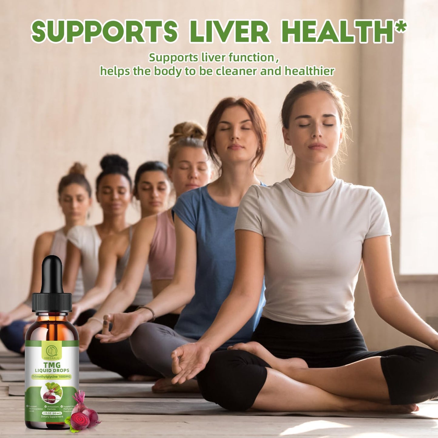BBEEAAUU TMG Supplements 1000MG Liquid Drops – High-Absorption Betaine for Methylation, Liver & Cognitive Support