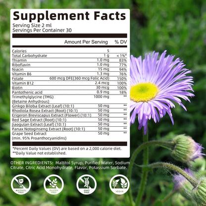BBEEAAUU TMG Supplements 1000MG Liquid Drops – High-Absorption Betaine for Methylation, Liver & Cognitive Support