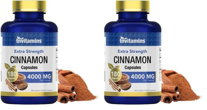 tnvitamins Cinnamon Capsules 4000 mg Equivalent – Cassia & Ceylon Blend, USA Made, 2-Pack