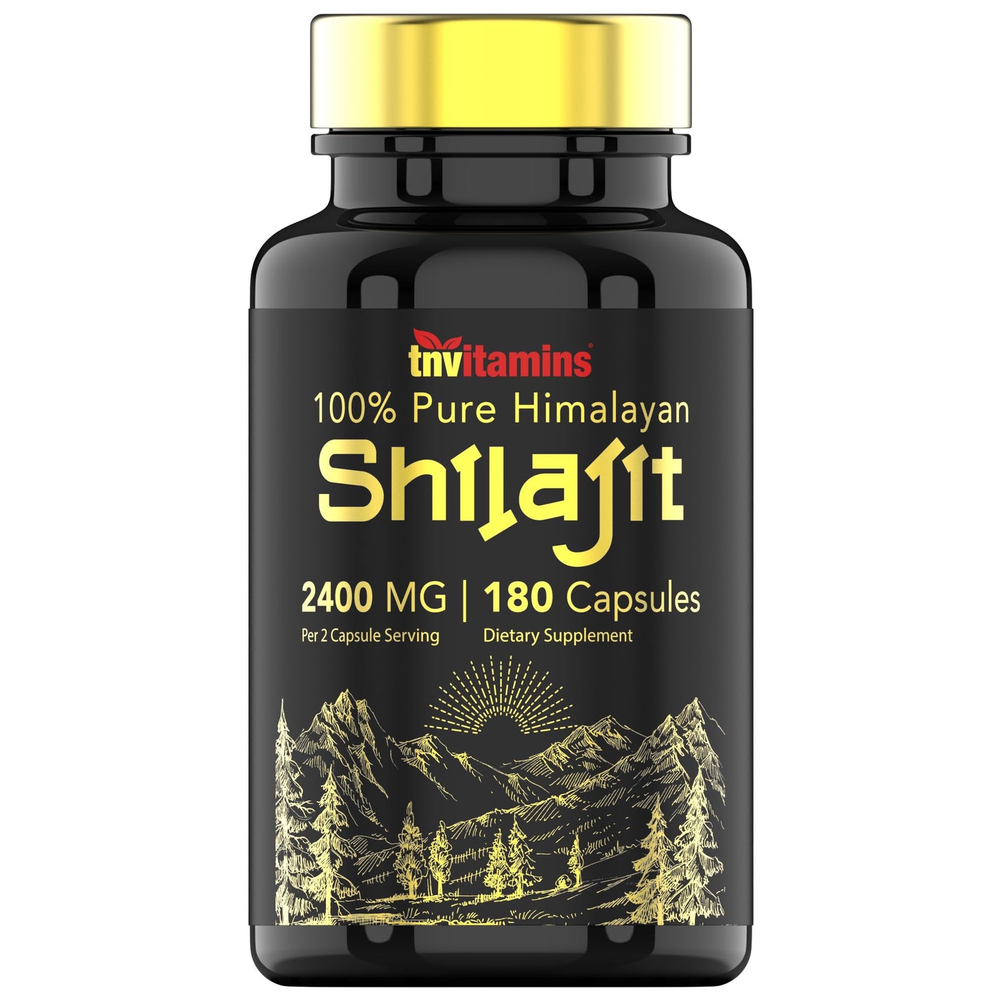 tnvitamins Shilajit Capsules 2400 MG – 180 Caps | Pure Himalayan Shilajit Resin | Non-GMO