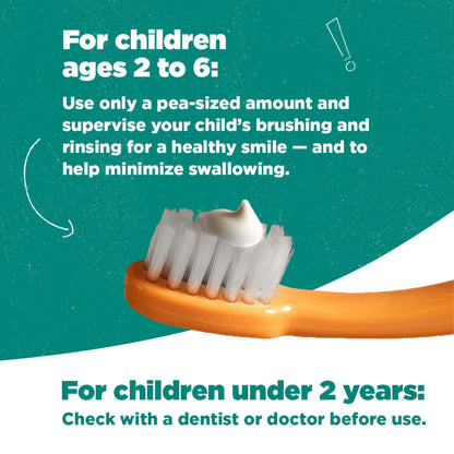 Tom's of Maine Watermelon Wiggle Kids Toothpaste with Fluoride – 3 Pack (5.1 oz) | Natural Kids Toothpaste