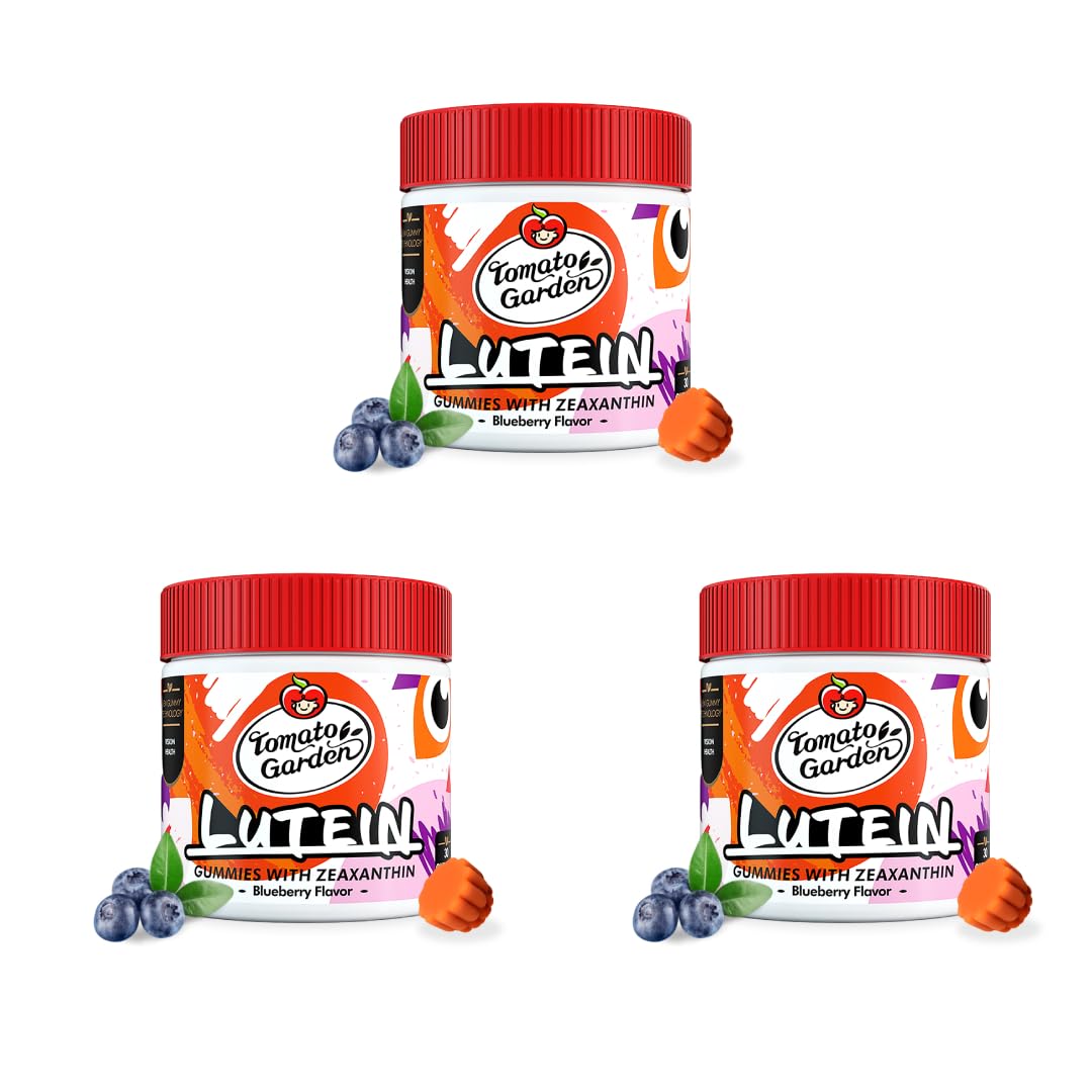 TomatoGarden Lutein Gummies – Vision Support & Blue Light Protection (30 Count)