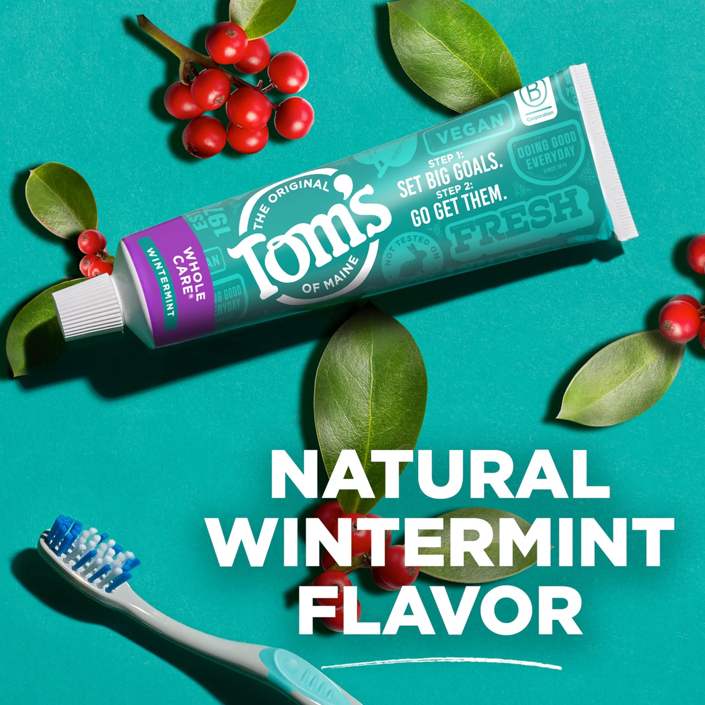 Tom's of Maine Whole Care Fluoride Toothpaste – Wintermint, 4 oz, 3-Pack