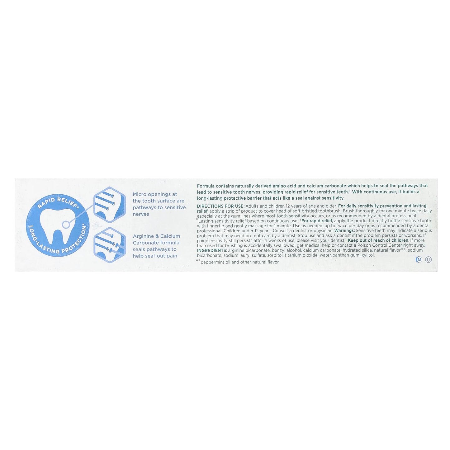 Tom's of Maine Natural Rapid Relief Sensitive Fluoride Free Toothpaste - Fresh Mint, 4 oz