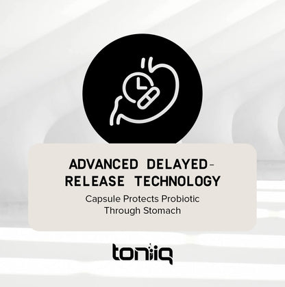 Toniiq 200 Billion CFU Probiotic - 30 Strains, Shelf-Stable, Extended Release Capsules
