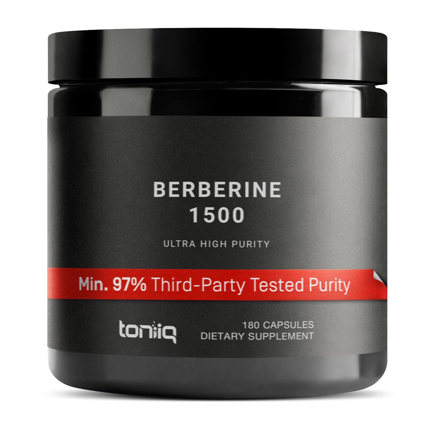 Toniiq Berberine HCl 97% – Himalayas 100:1 Concentrate, 180 Veg Capsules