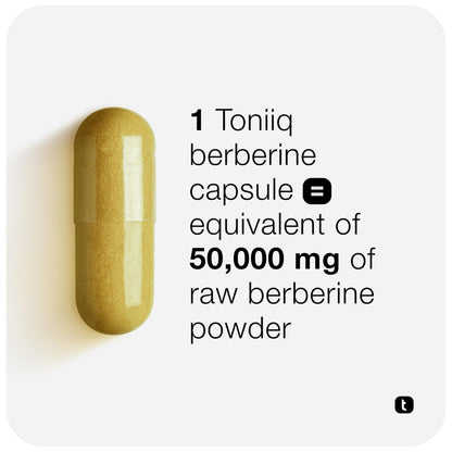 Toniiq Berberine HCl 97% – Himalayas 100:1 Concentrate, 180 Veg Capsules
