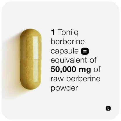 Toniiq Berberine HCl 97% – Himalayas 100:1 Concentrate, 180 Veg Capsules