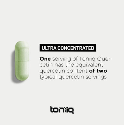 Toniiq Ultra High Purity Quercetin Capsules - 95%+ Purified, 1000mg Per Serving, 120 Capsules
