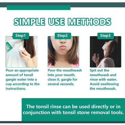 Tonsil Stone Remover with Alcohol-Free Oral Rinse – 300ml (10.14 fl oz) | Soothe Tonsils & Freshen Breath