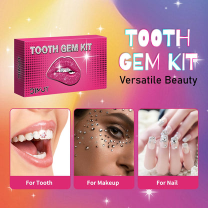 Tooth Gems Kit with Light — 139-Piece DIY Tooth Jewelry Set (2025) for Men & Women