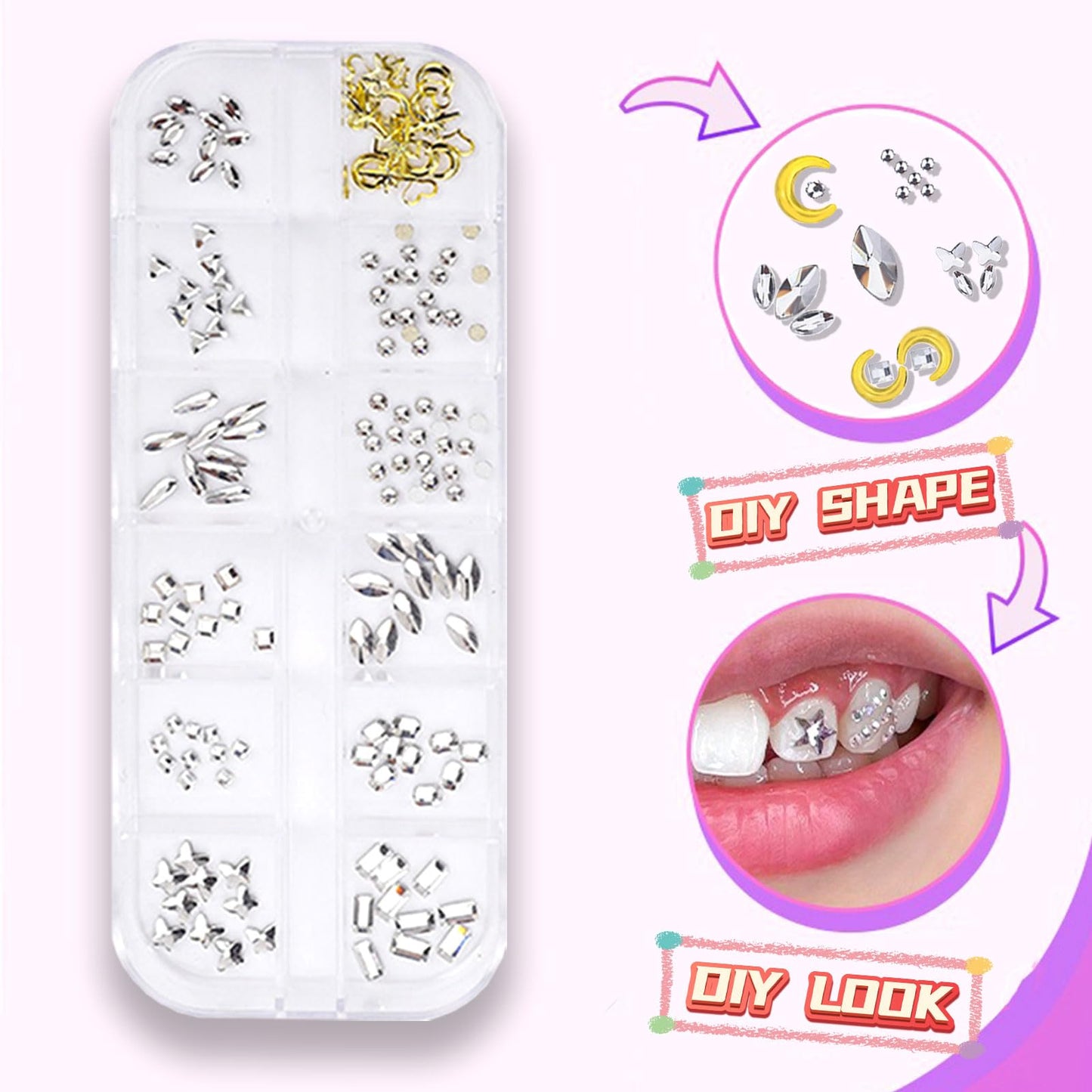 Tooth Gems DIY Jewelry Kit - Fashionable Teeth Crystals Starter Kit