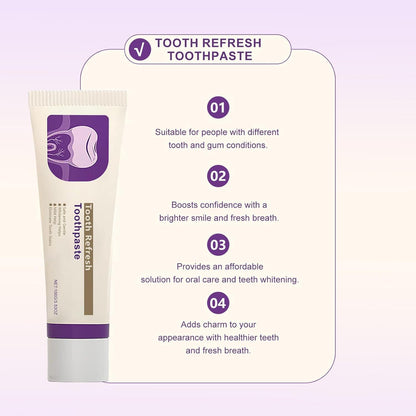 Tooth Refresh Toothpaste – Natural Fresh Breath & Enamel Care (2-Pack)