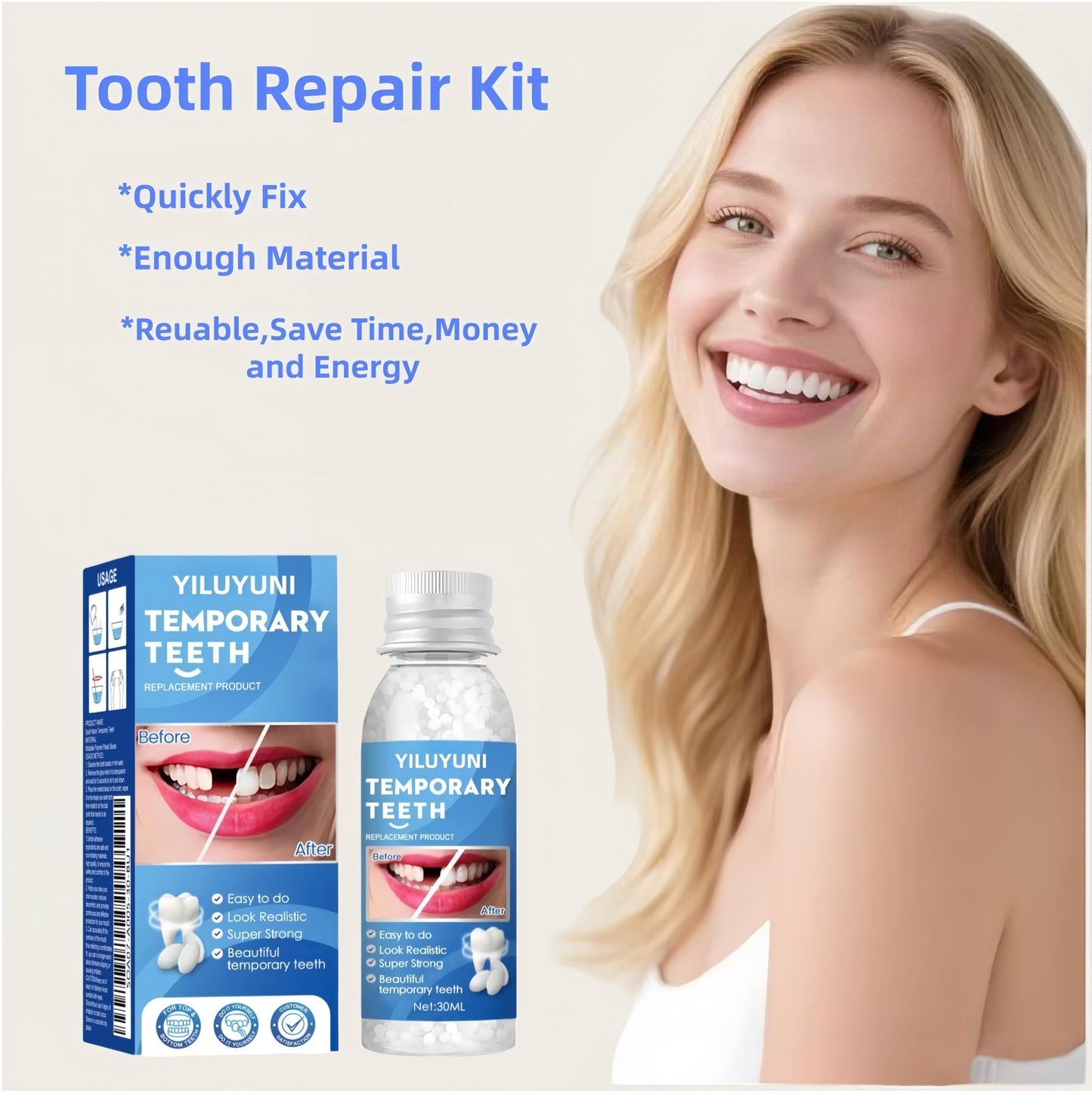Tooth Repair Kit – Moldable Tooth Filling DIY Dental Care