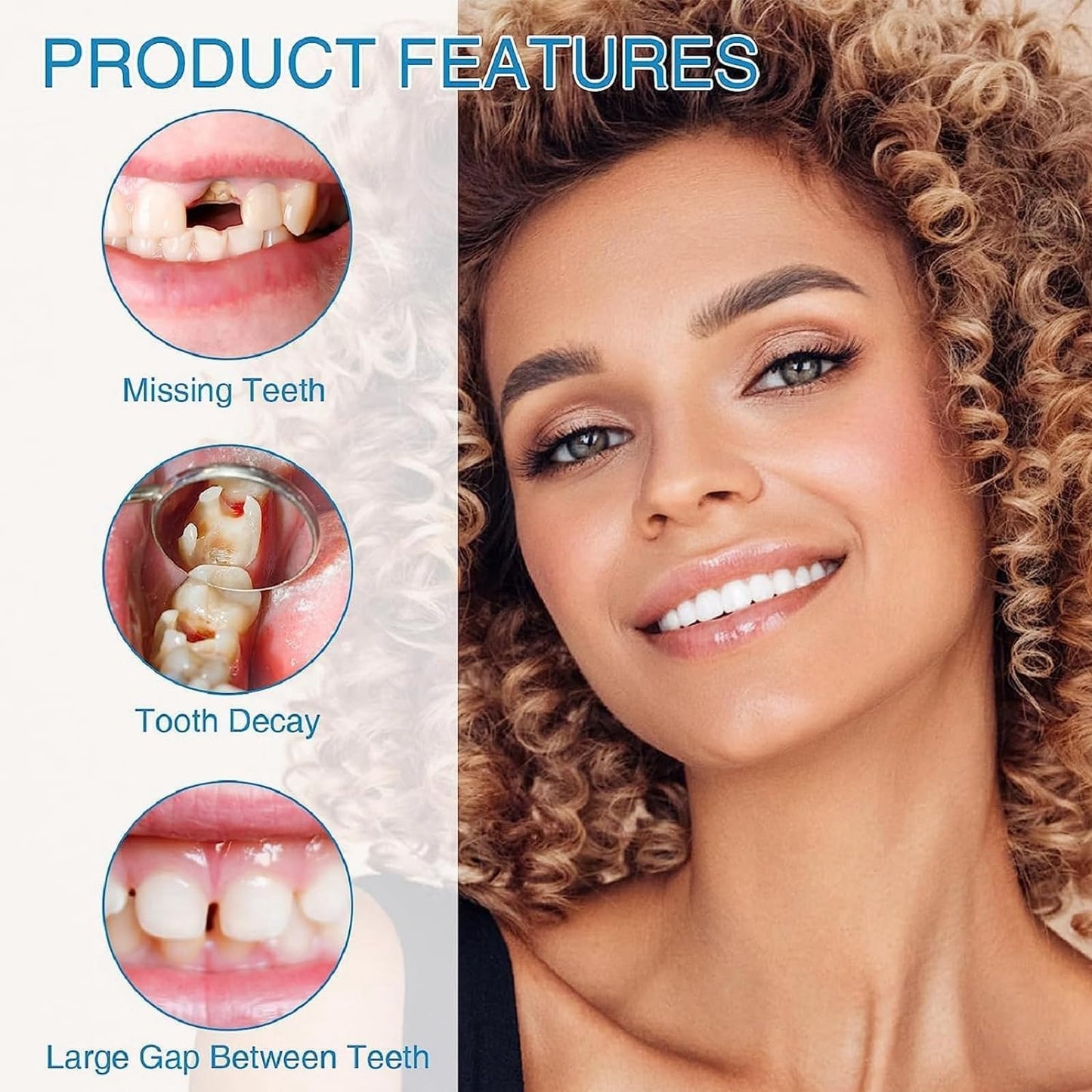 Tooth Repair Kits: 2x30ml Moldable Denture Beads + 4 Tools (2+4 Pack)
