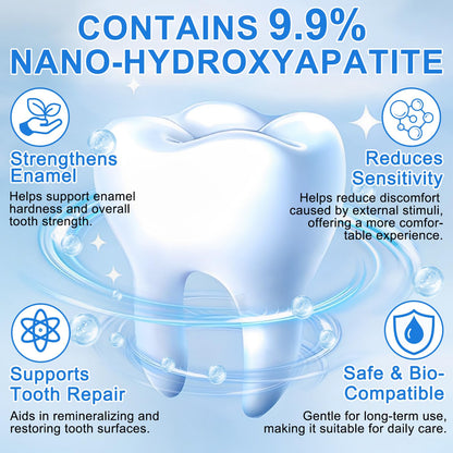 9.9% Nano Hydroxyapatite Toothpaste 2Pcs – Gum Care & Whitening (Fluoride-Free)