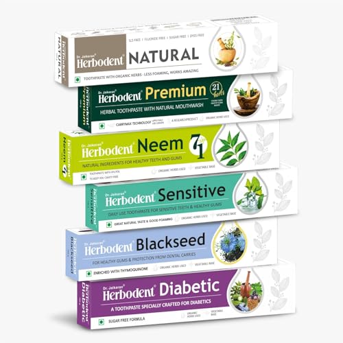 Amazing Toothpaste Mix Pack 3.53oz – Herbodent 7-in-1 Natural Toothpaste (6 Varieties)
