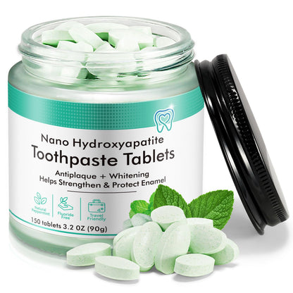 Nano Hydroxyapatite Toothpaste Tablets 150pcs – Fluoride Free, Whitening