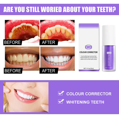 Purple Toothpaste for Teeth Whitening 2pcs | 3D Whitening Kit