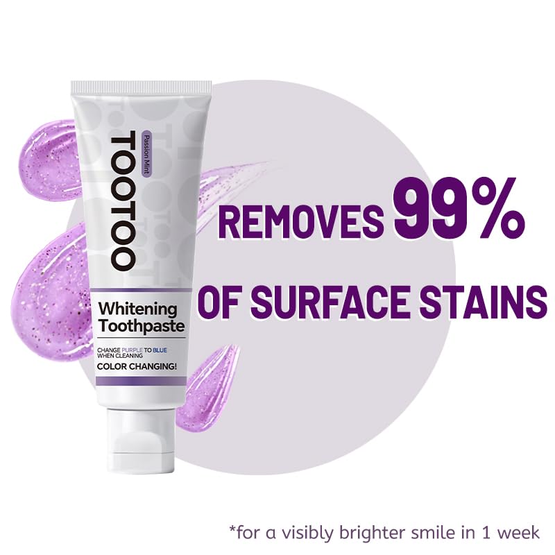 TooToo Niacinamide Whitening Toothpaste – Fluoride Free, Stain Removal, Fresh Breath (4.2oz)