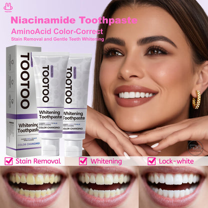 TooToo Niacinamide Whitening Toothpaste – Fluoride Free, Stain Removal, Fresh Breath (4.2oz)