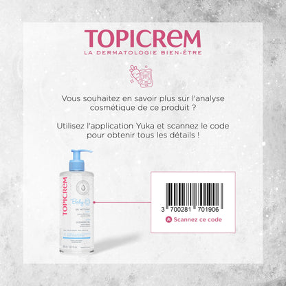 Topicrem Organic Baby Care 2 in 1 Cleansing Gel 500ml | Gentle Baby Cleanser