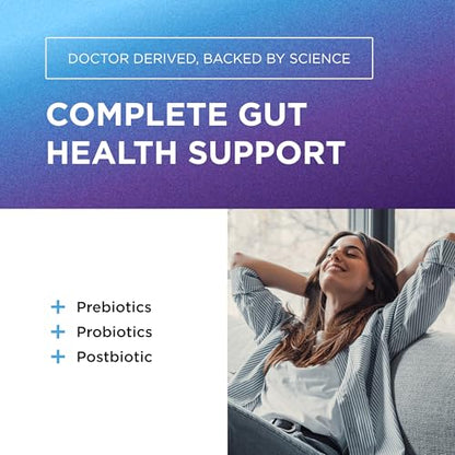 DR. EMIL NUTRITION Total Gut Health Complex – Prebiotic, Probiotic & Postbiotic Digestive Health Supplement | 120 Capsules