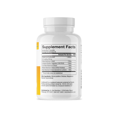 DR. EMIL NUTRITION Total Gut Health Complex – Prebiotic, Probiotic & Postbiotic Digestive Health Supplement | 120 Capsules
