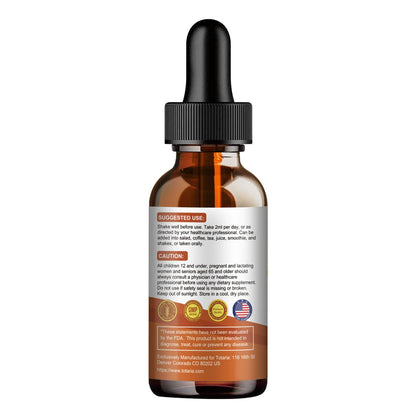 Totaria Berberine Supplement - Berberine HCL Digestion Support, GLP-1 Secretion & AMPK Activation - 2 Fl Oz
