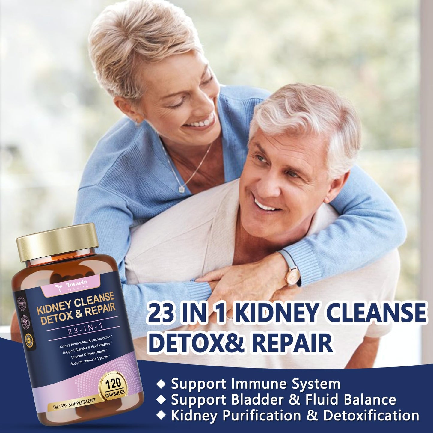 Totaria Kidney & Liver Cleanse Detox Capsules with Cranberry & Chanca Piedra | Urinary & Liver Support
